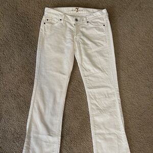 SEVEN7 Women's Cream CORDUROY PANTS
